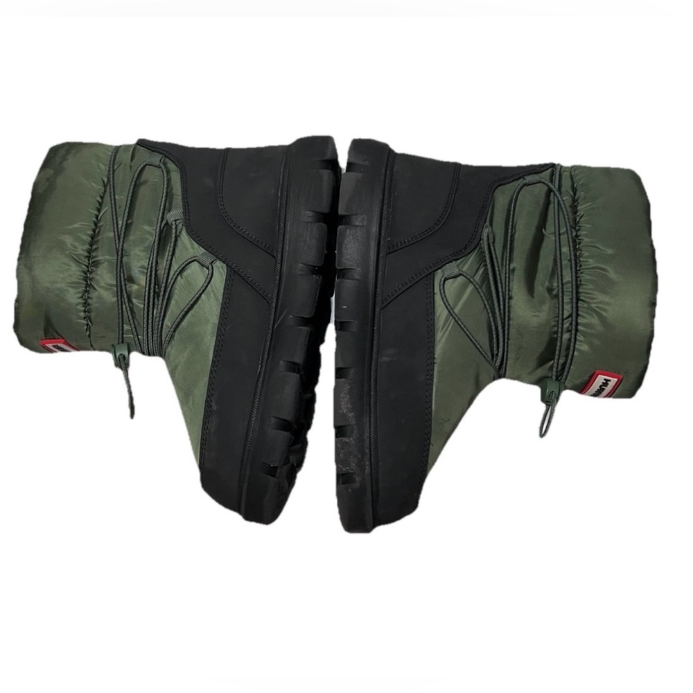 Hunter Big Kids Size Youth 4 Cozy Dark Green Olive Waterproof Insulated Bootie - Picture 3 of 7